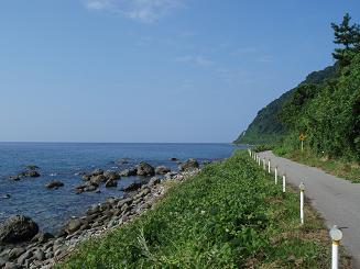日本海が一望できるコースの写真